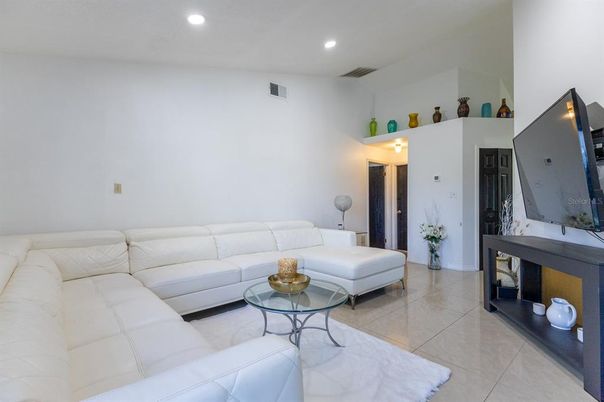 Interior, Living room, Recessed Lighting
