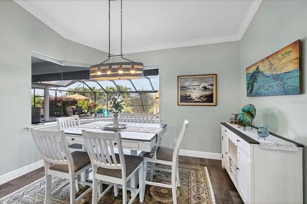 Dining room, Glass Ceilings, Interior, Pendant Lights, Sun Room, Wood Texture Flooring