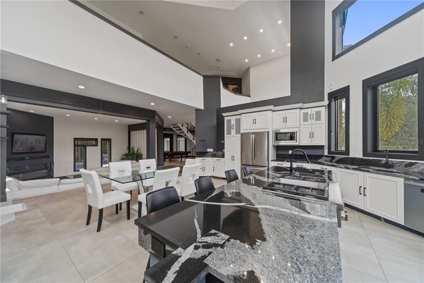 Dining room, Interior, Kitchen, Recessed Lighting, Stainless Steel Appliances