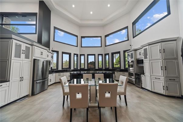 Dining room, Interior, Kitchen, Recessed Lighting, Stainless Steel Appliances