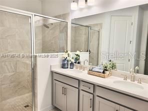 Bathroom, Dual Sink Vanities, Glass Shower, Interior
