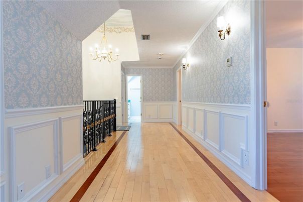 Chandelier, Interior, Wood Texture Flooring