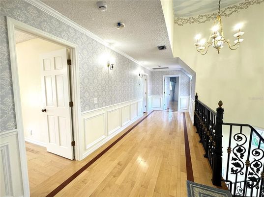 Chandelier, Interior, Wood Texture Flooring