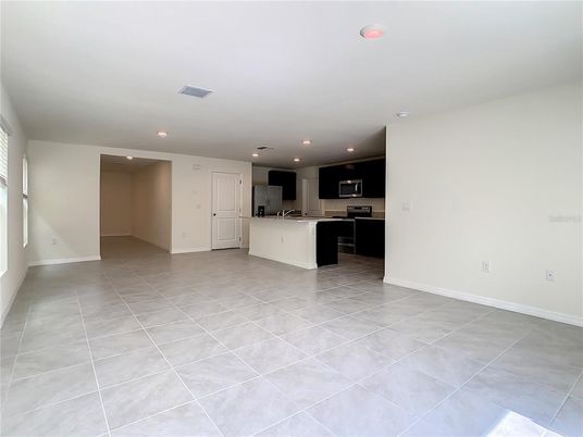 Empty room, Interior, Kitchen, Recessed Lighting