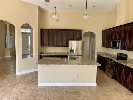 Interior, Kitchen, Pendant Lights, Recessed Lighting, Stainless Steel Appliances
