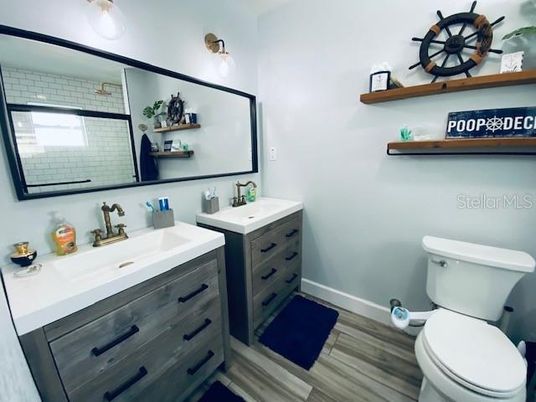 Bathroom, Interior, Wood Texture Flooring