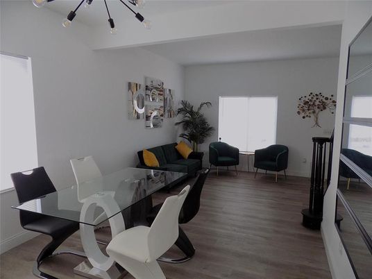Dining room, Interior, Wood Texture Flooring