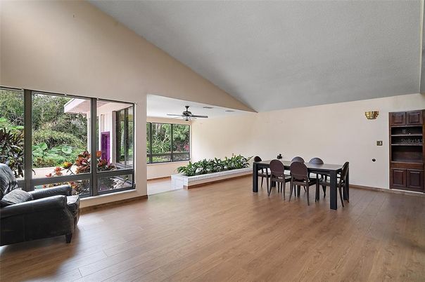 Dining room, Interior, Wood Texture Flooring