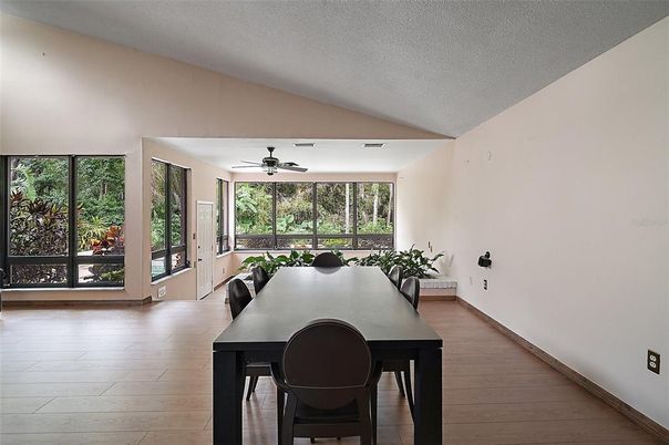 Dining room, Interior, Wood Texture Flooring