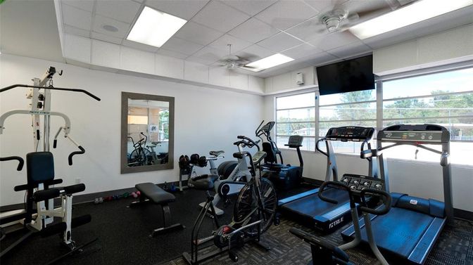 Fitness Equipment, Interior, Recessed Lighting
