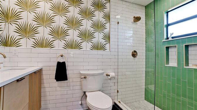 Bathroom, Glass Shower, Interior