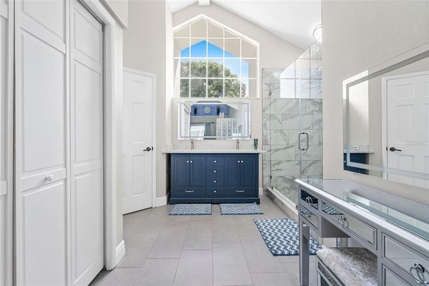 Bathroom, Glass Shower, Interior, Marble Walls