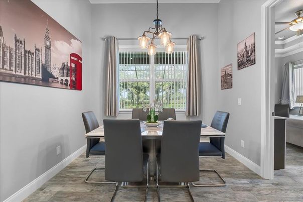 Chandelier, Dining room, Interior, Pendant Lights, Wood Texture Flooring
