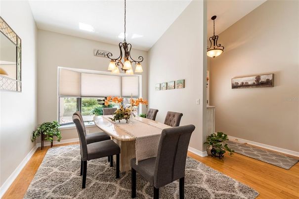 Chandelier, Dining room, Interior, Pendant Lights, Wood Texture Flooring
