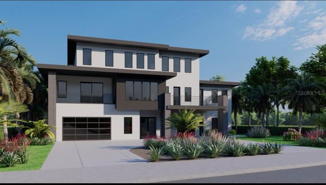 Attached, Exterior, Facade, Modern