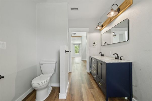 Bathroom, Interior, Wood Texture Flooring