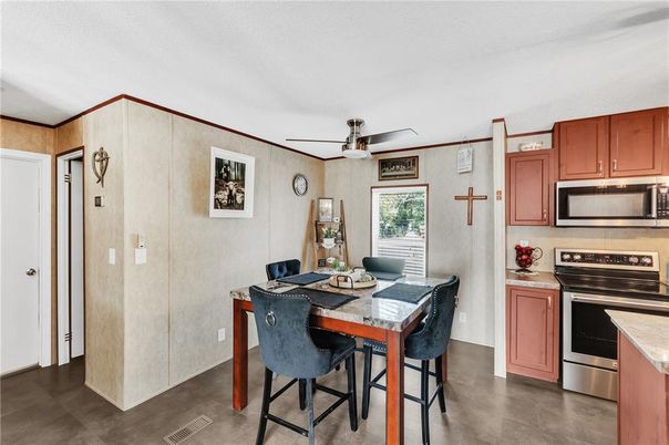 Dining room, Interior, Kitchen, Stainless Steel Appliances