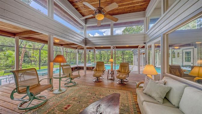 Interior, Living room, Sun Room, Wooden Ceilings, Wood Texture Flooring