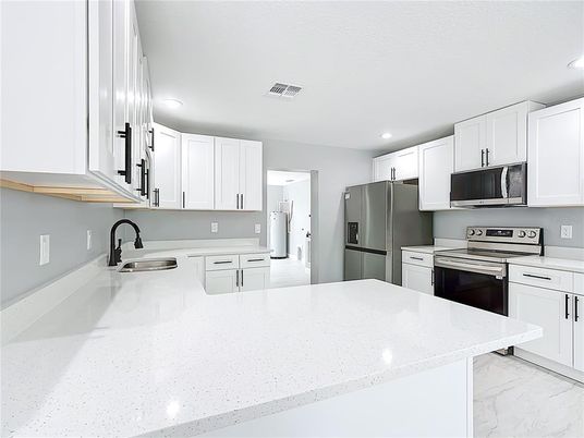Interior, Kitchen, Marble, Recessed Lighting