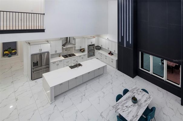 Interior, Kitchen, Marble, Stainless Steel Appliances