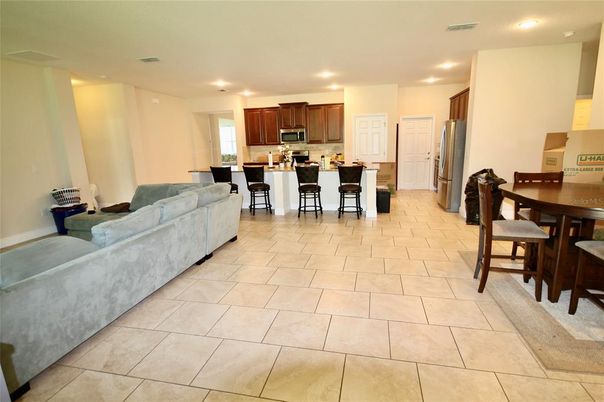 Dining room, Interior, Kitchen, Living room, Recessed Lighting