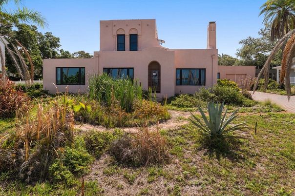 Backyard, Exterior, Facade, Spanish Mediterranean