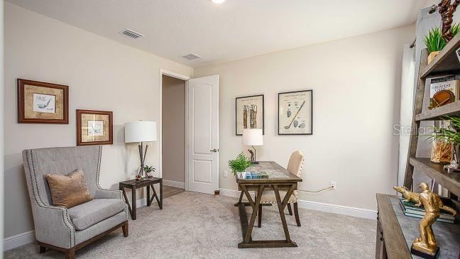 Home Office, Interior, Recessed Lighting