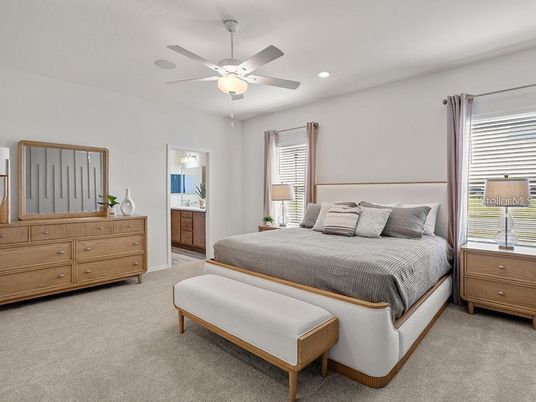 Bedroom, Interior, Recessed Lighting