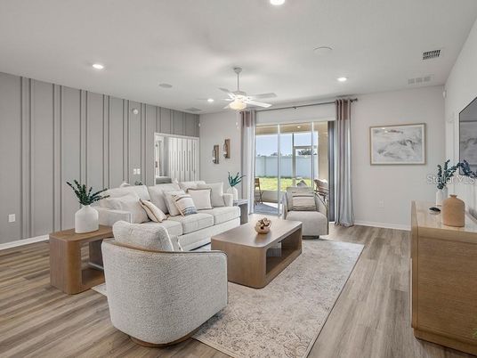 Interior, Living room, Recessed Lighting, Water, Wood Texture Flooring