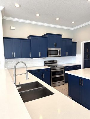 Interior, Kitchen, Recessed Lighting, Stainless Steel Appliances