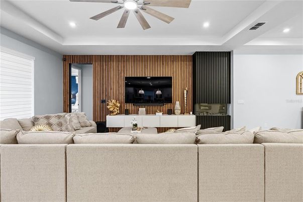 Interior, Living room, Recessed Lighting