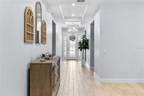 Chandelier, Interior, Recessed Lighting, Wood Texture Flooring