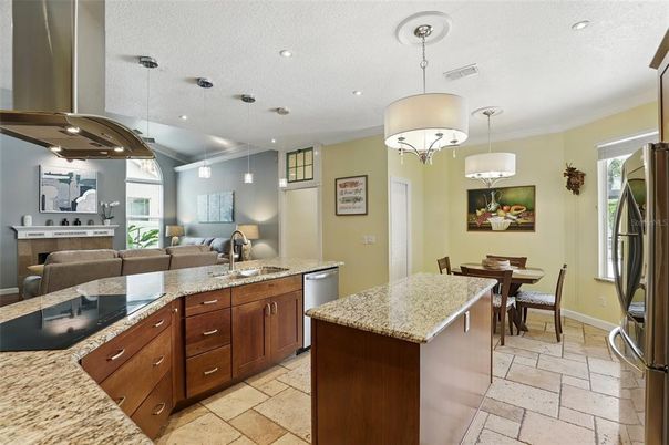 Dining room, Interior, Kitchen, Pendant Lights, Recessed Lighting