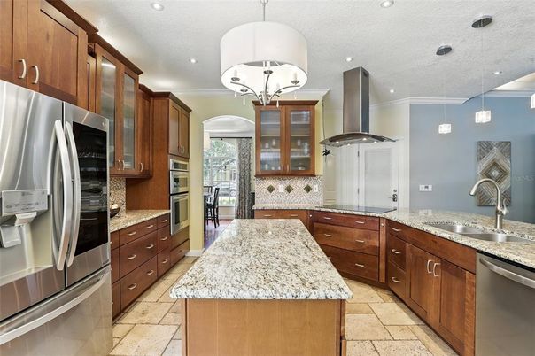 Interior, Kitchen, Pendant Lights, Recessed Lighting, Stainless Steel Appliances