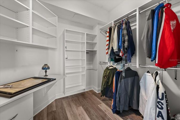 Interior, Walk-in Closets, Wood Texture Flooring