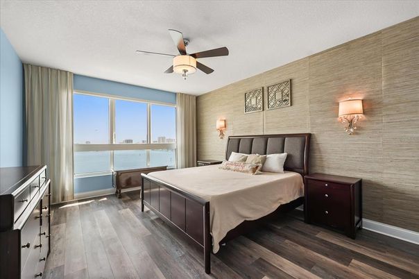 Bedroom, Interior, Water, Wood Texture Flooring