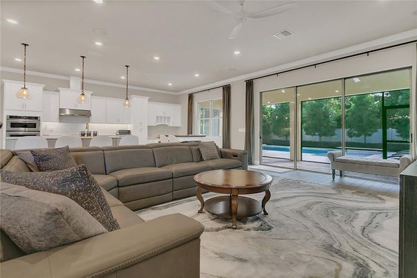 Interior, Kitchen, Living room, Pendant Lights, Recessed Lighting, Stainless Steel Appliances