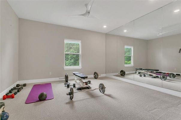 Fitness Equipment, Interior, Recessed Lighting