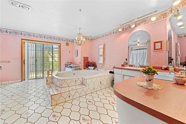 Bathroom, Chandelier, Interior, Recessed Lighting