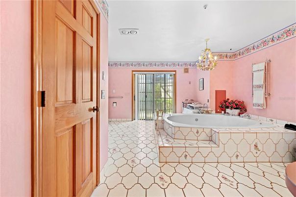 Bathroom, Chandelier, Interior, Recessed Lighting
