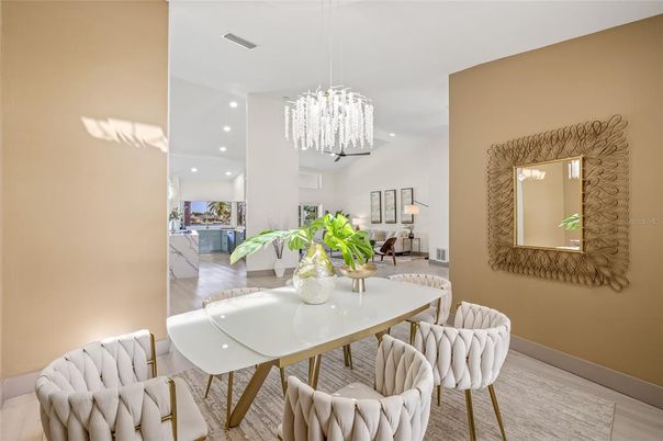 Chandelier, Dining room, Interior, Pendant Lights, Recessed Lighting