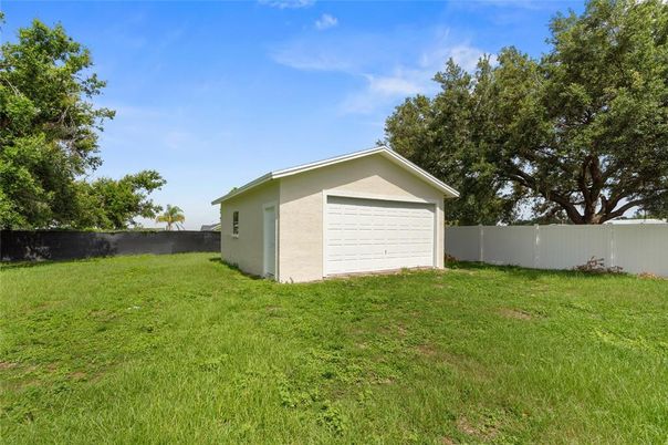 Backyard, Detached Garage, Exterior
