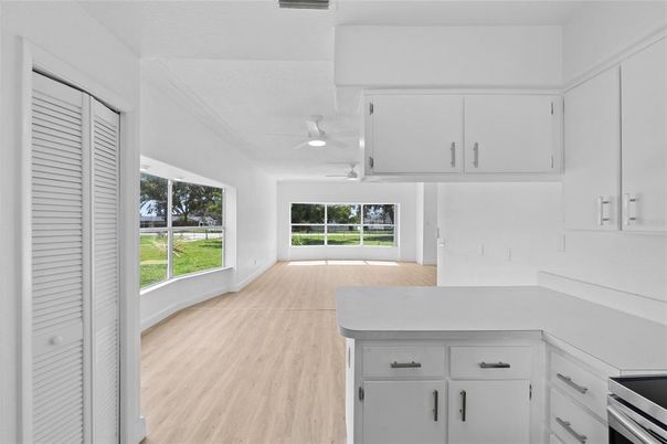 Interior, Kitchen, Wood Texture Flooring