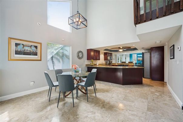 Dining room, Interior, Kitchen, Pendant Lights, Recessed Lighting