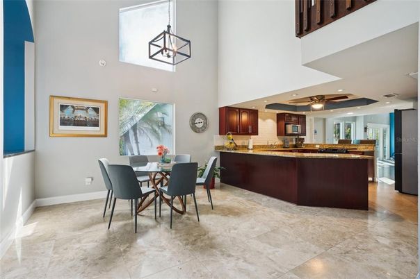 Dining room, Interior, Kitchen, Pendant Lights, Recessed Lighting