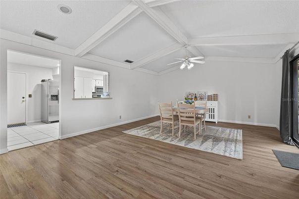 Dining room, Interior, Wood Texture Flooring