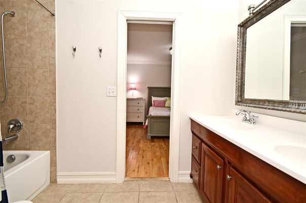 Bathroom, Bedroom, Dual Sink Vanities, Interior, Wood Texture Flooring