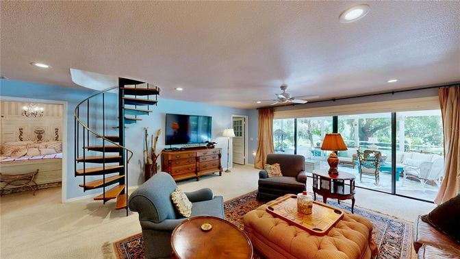Interior, Living room, Recessed Lighting