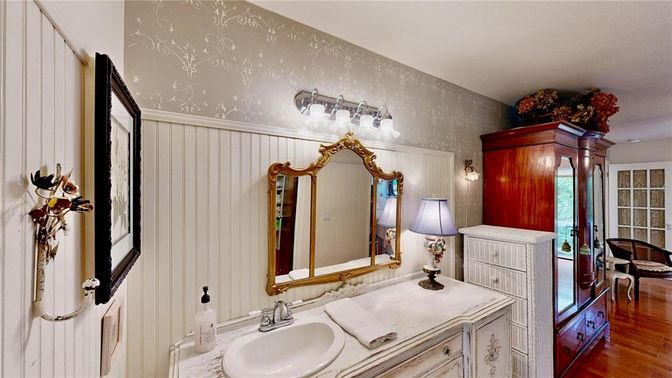 Bathroom, Interior, Wood Texture Flooring
