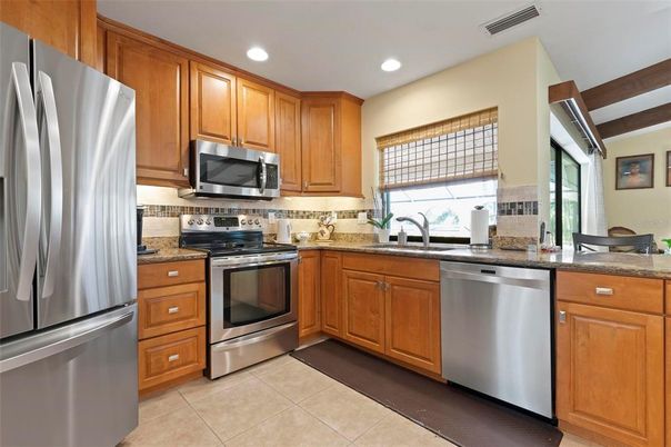 Interior, Kitchen, Recessed Lighting, Stainless Steel Appliances